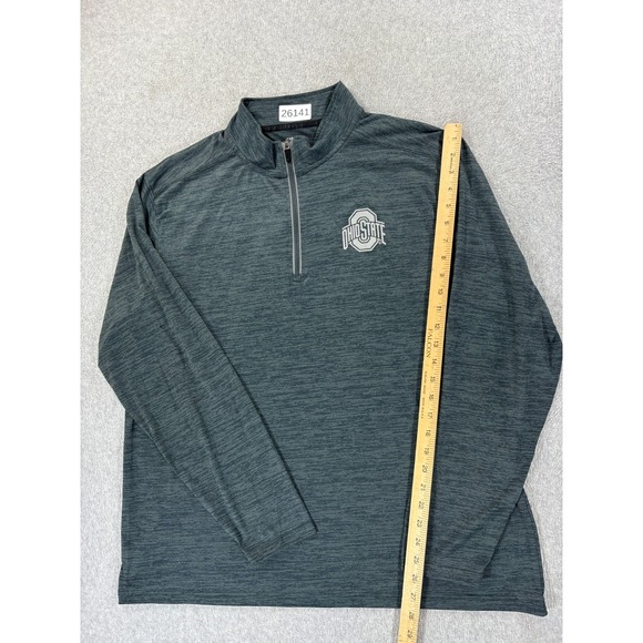 Ohio State Buckeyes Screened Logo‎ Campus 1/4 Zip Pullover (Men's XL) Gray - Picture 5 of 13